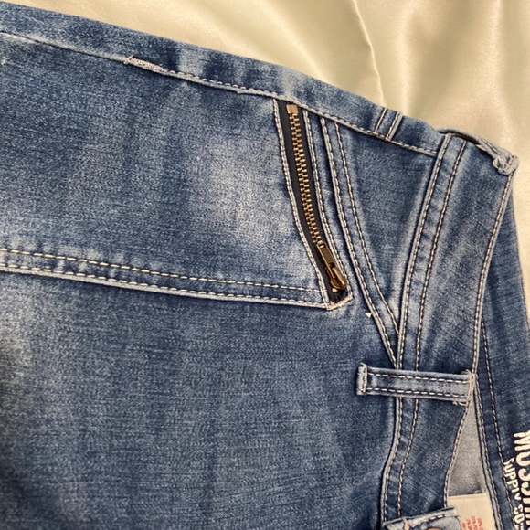 Mossimo Supply Co. Skinny Jambe Moulante Low Rise Blue Jeans Juniors Size 1 VGUC - Picture 7 of 15